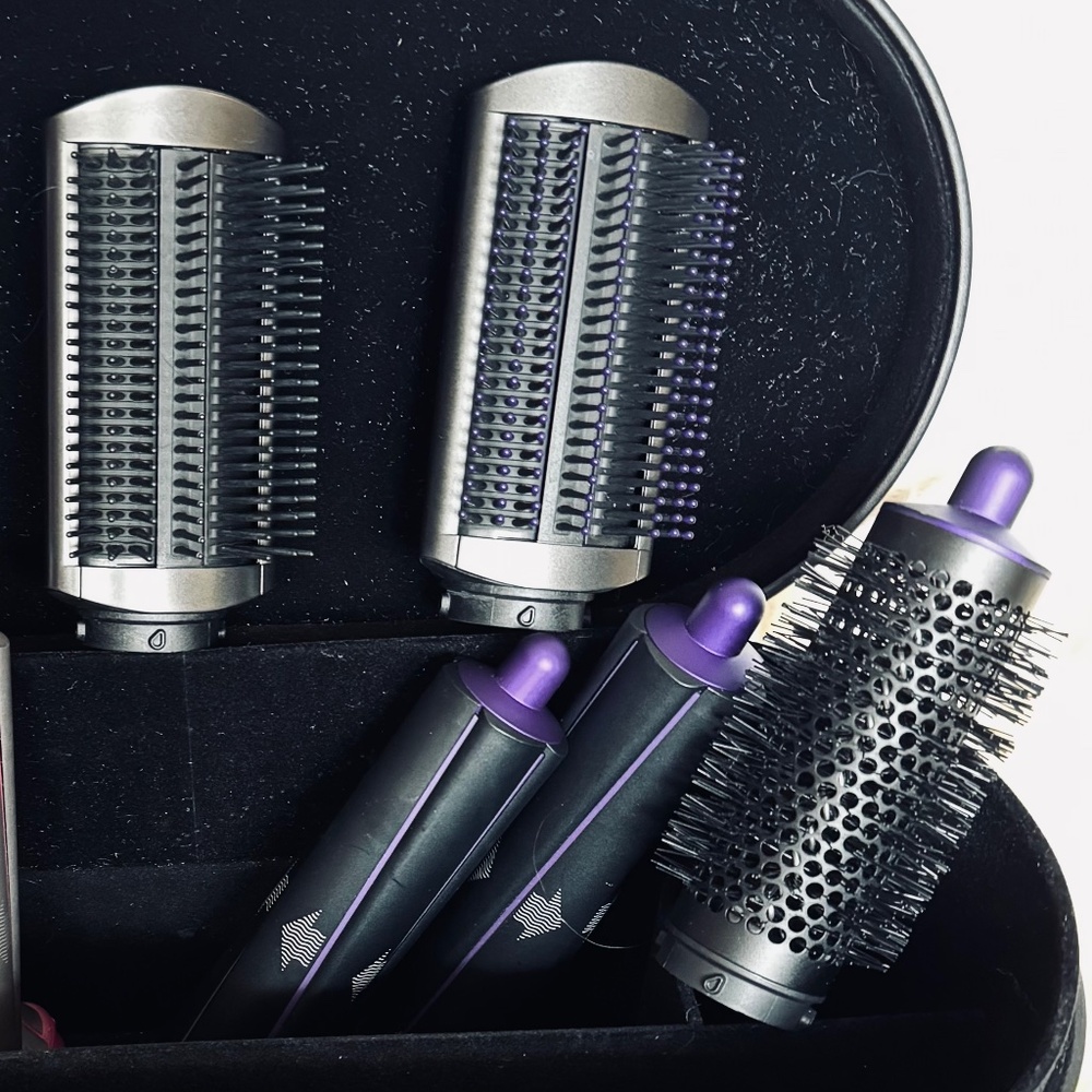 Dyson Airwrap Purple Long Hair Styling (Attachments Only) with Case- like new